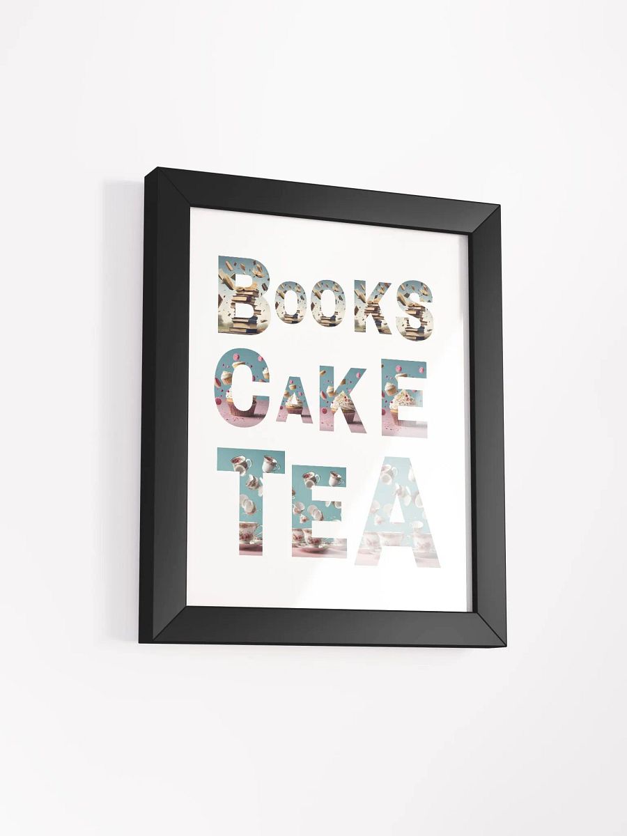 Books Cake Tea Framed Poster Print product image (52)