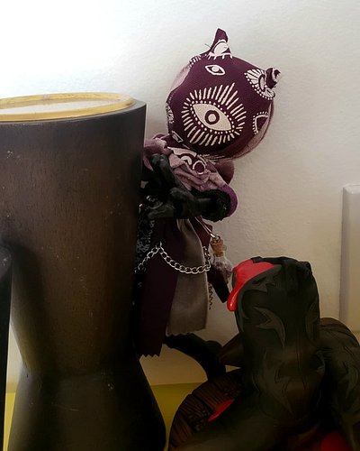 They're still staring me down...
Scrap Spirit - Mystic
OOAK handmade art doll 
#artdoll #handmade #handmadedoll #ooakdoll