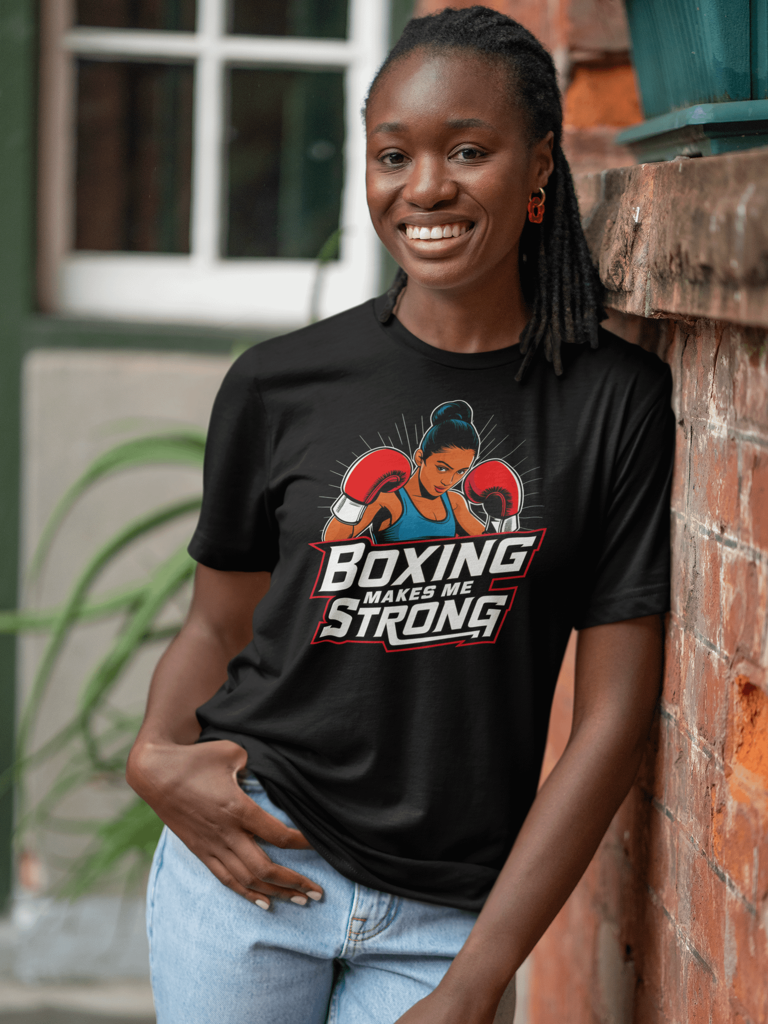 🏷️ Boxing Makes Me Strong – Knockout Power Tee for Women product image (2)