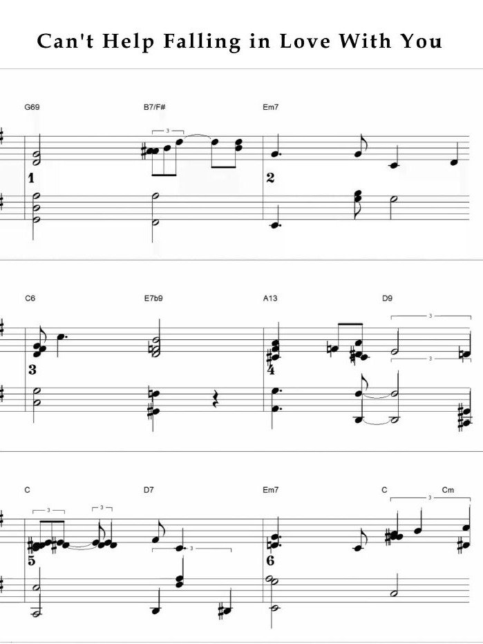 Can't Help Falling in Love With You - Piano sheet music product image (1)