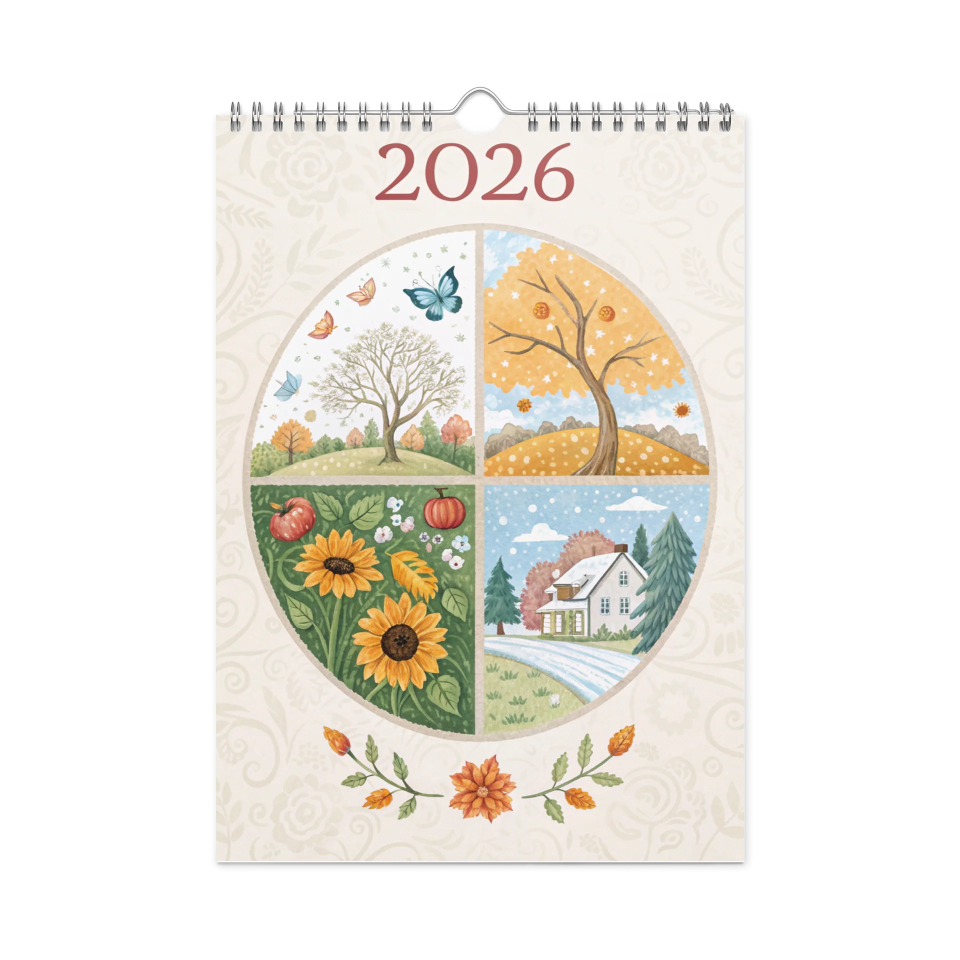 The Art of the Seasons – Watercolor Wall Calendar 2026 product image (3)