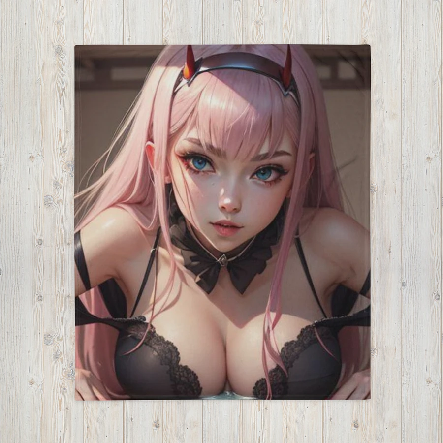 Zero Two Darling in the Franxx Inspired Throw Blanket - Embrace the Cozy Elegance! product image (5)
