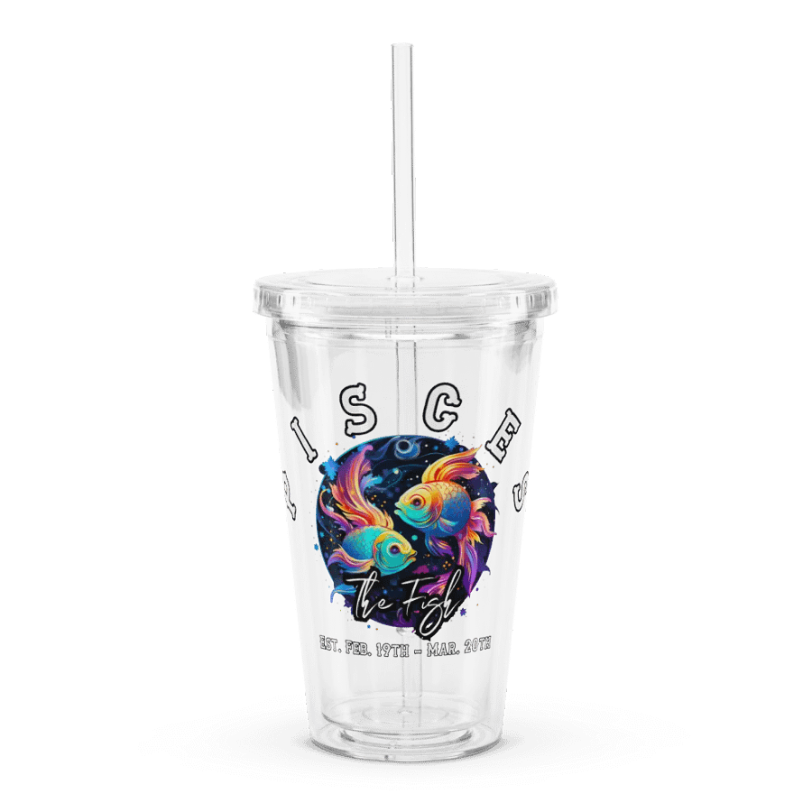 Pisces - Zodiac Double Wall Clear Plastic Tumbler product image (1)