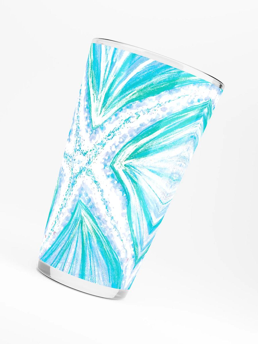 Bright Cyan Starfish | Shaker Pint Glass | by Monique Faella Designs™ | Sip in Splashy Style 💙🌊🍹 product image (6)