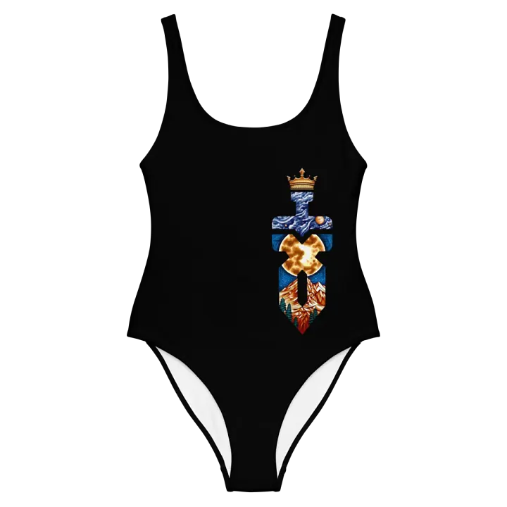 Color Logo One Piece Swimsuit - Crown Simple product image (2)