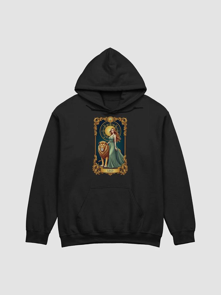 Leo Zodiac Tarot Design - Majestic Lion and Goddess Aesthetic product image (1)