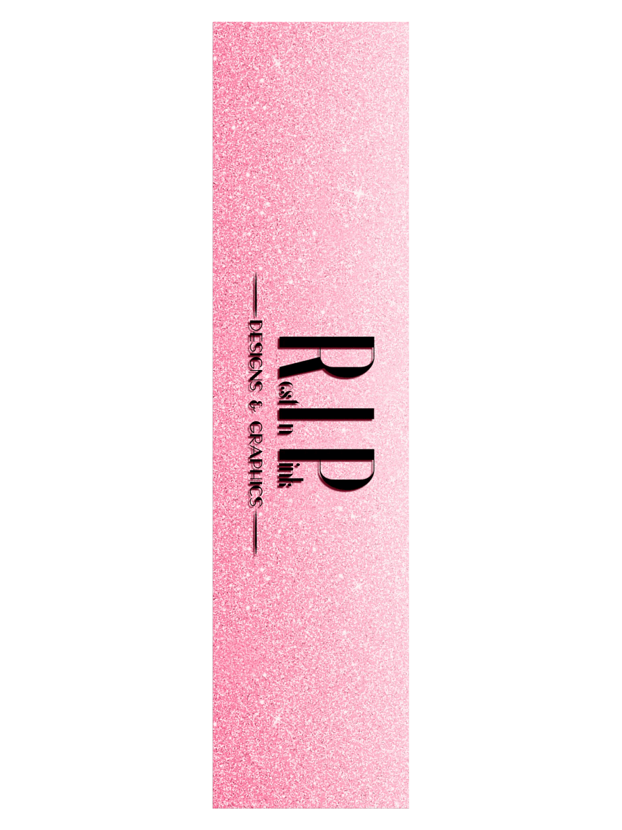 RIP Minimalist Light Glitter Logo Bumper Sticker product image (3)