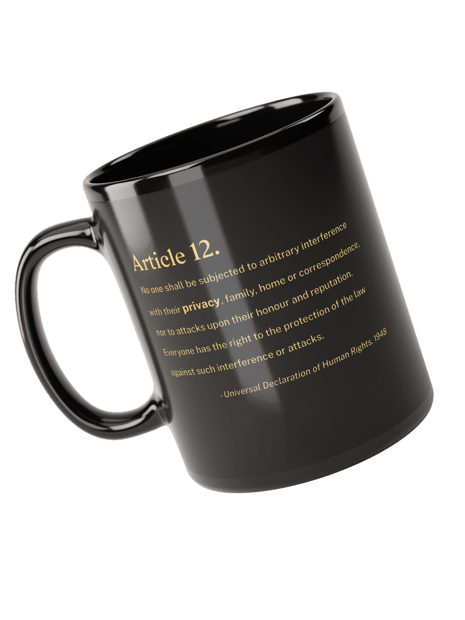 Article 12 - Mug (Black) product image (4)