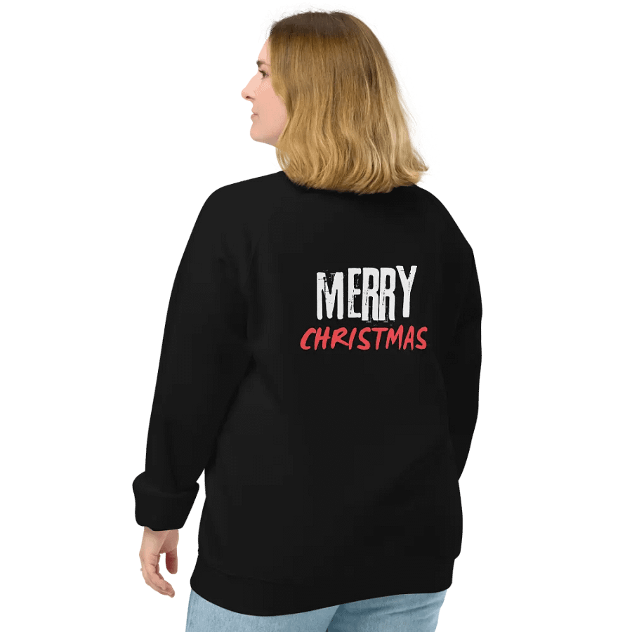 Merry Christmas Organic Comfort Raglan Sweatshirt product image (8)