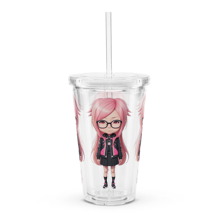 (PINK CHIBI) K Clear Plastic Tumbler product image (1)