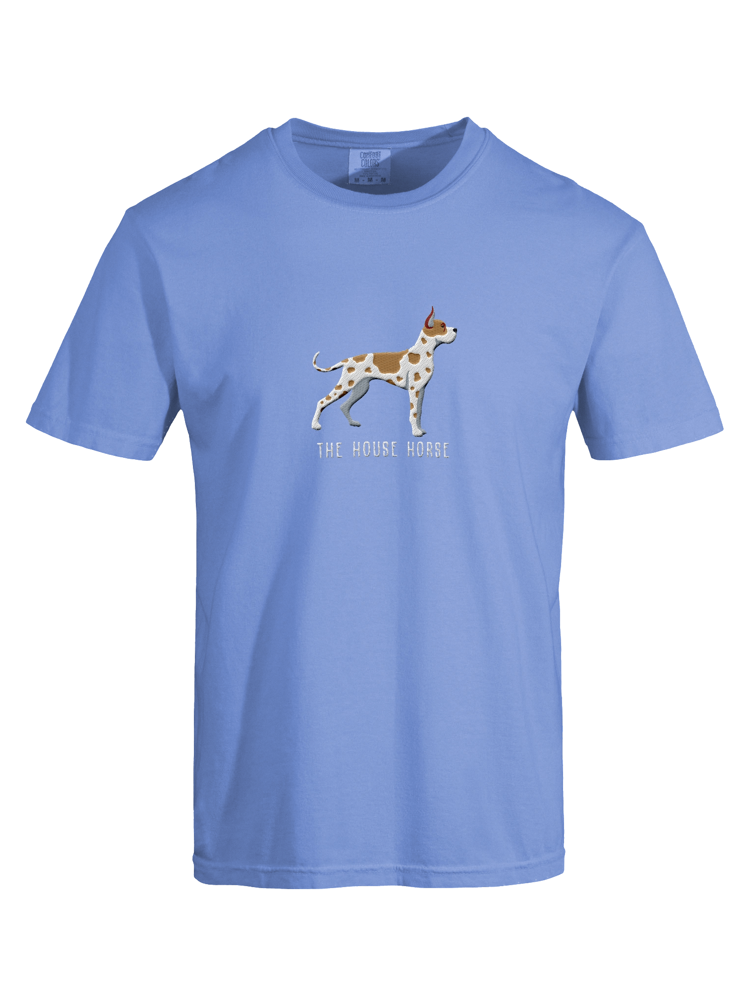 The House Horse T-Shirt(Embroidered) of a Great Dane(Fawn Harlequin, Cropped Ears) product image (37)