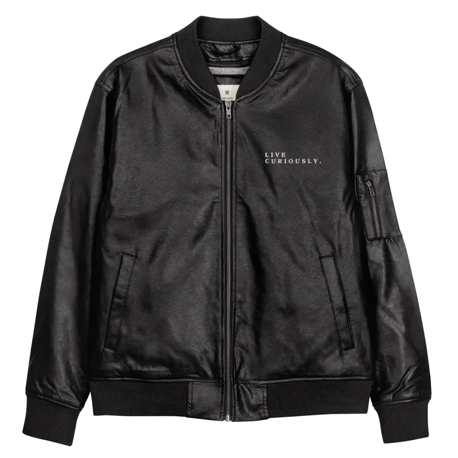 Live Curiously Faux Leather Jacket product image (10)
