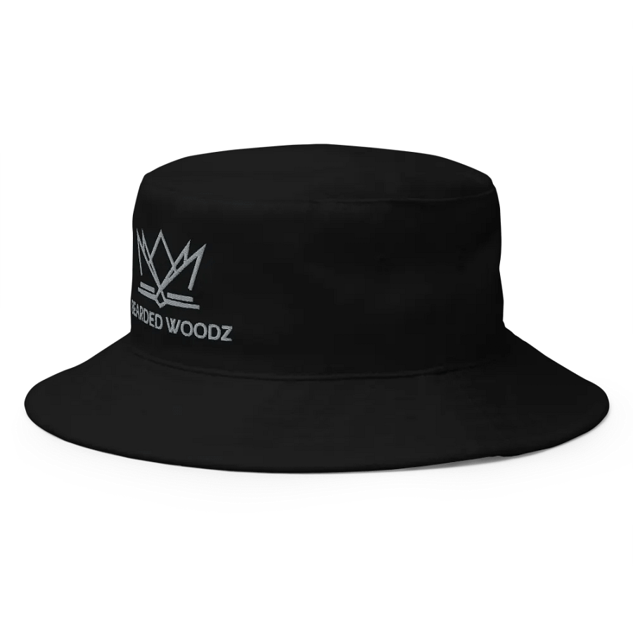 Bearded Woodz Black Bucket Hat (Grey Embroidery) product image (2)
