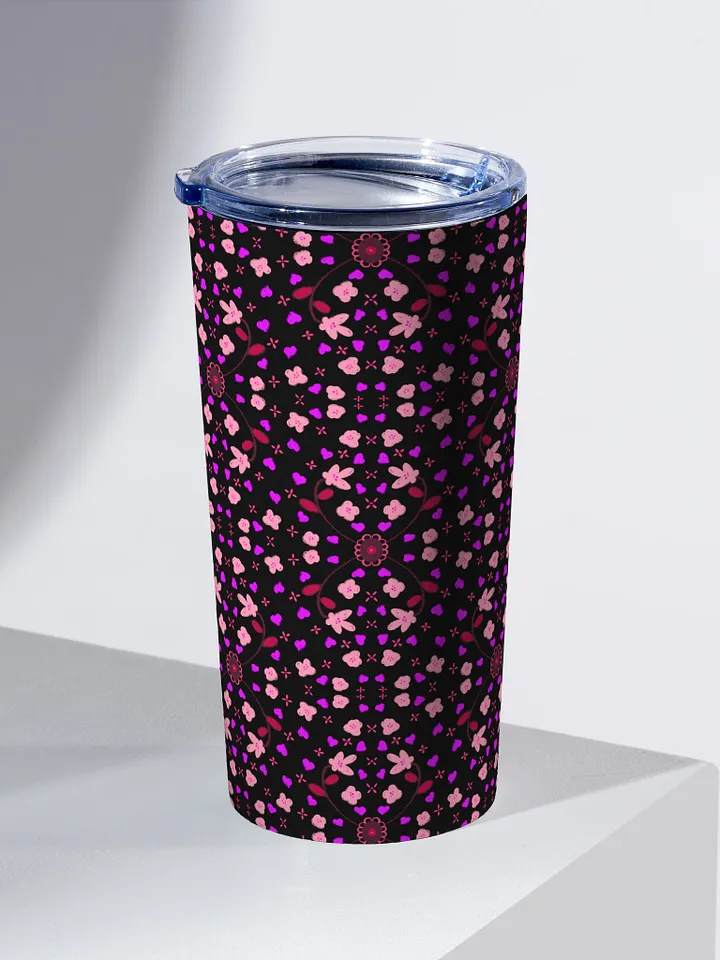 Hearts and Flowers Dark Tumbler product image (2)