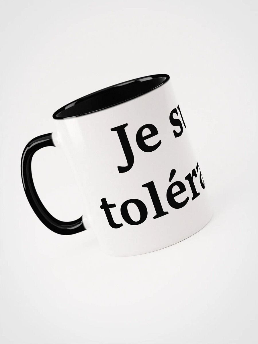 ''Tolérable'' Tasse en céramique avec couleur à l'intérieur product image (3)