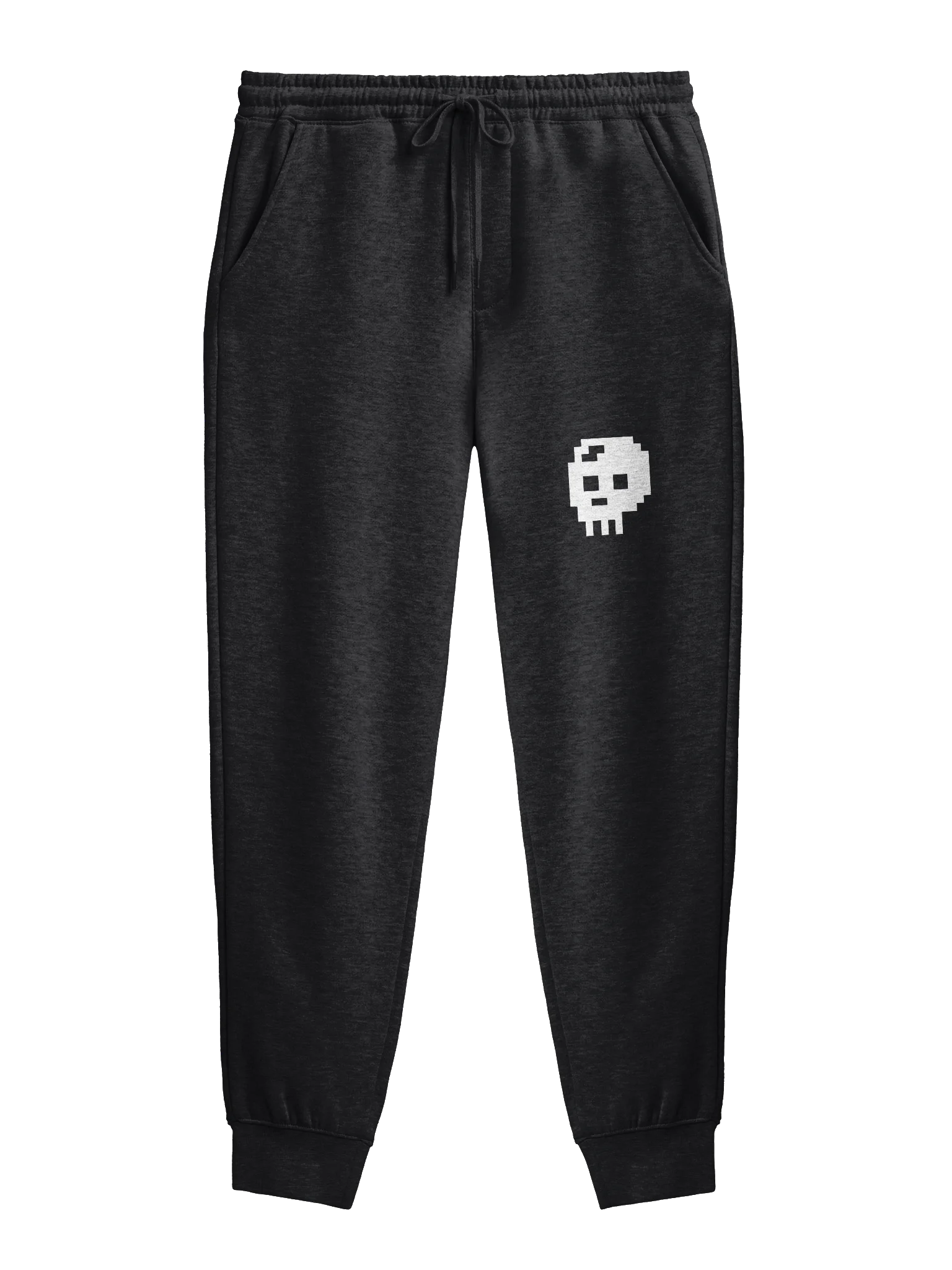 Pixel Skull Fleece Joggers (WHITE) product image (2)