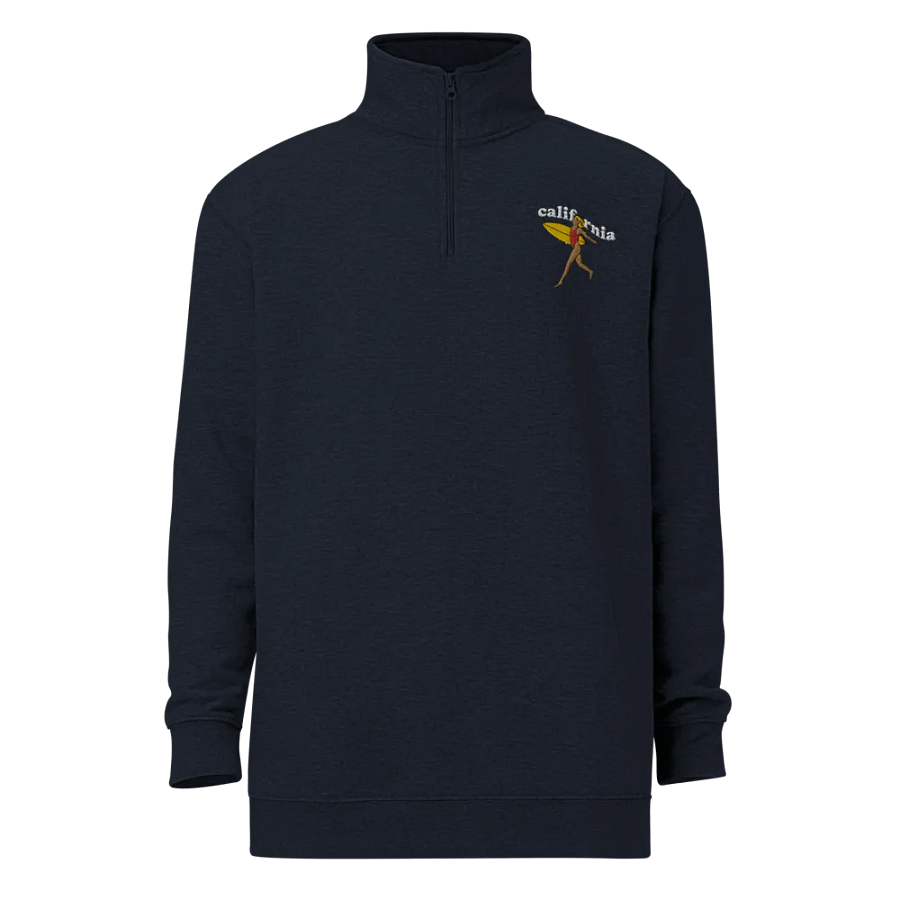 California Surfer Girl Left Side Embroidery Half Zip product image (2)