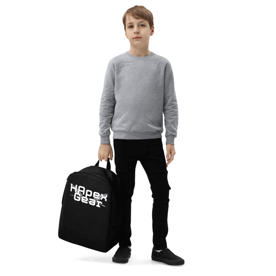 Minimalist Backpack - Black - White HApex Gear White Logo product image (5)