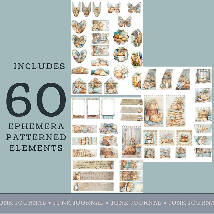 For The Love of Bread - Printable Ephemera Set 2 V3 product image (2)