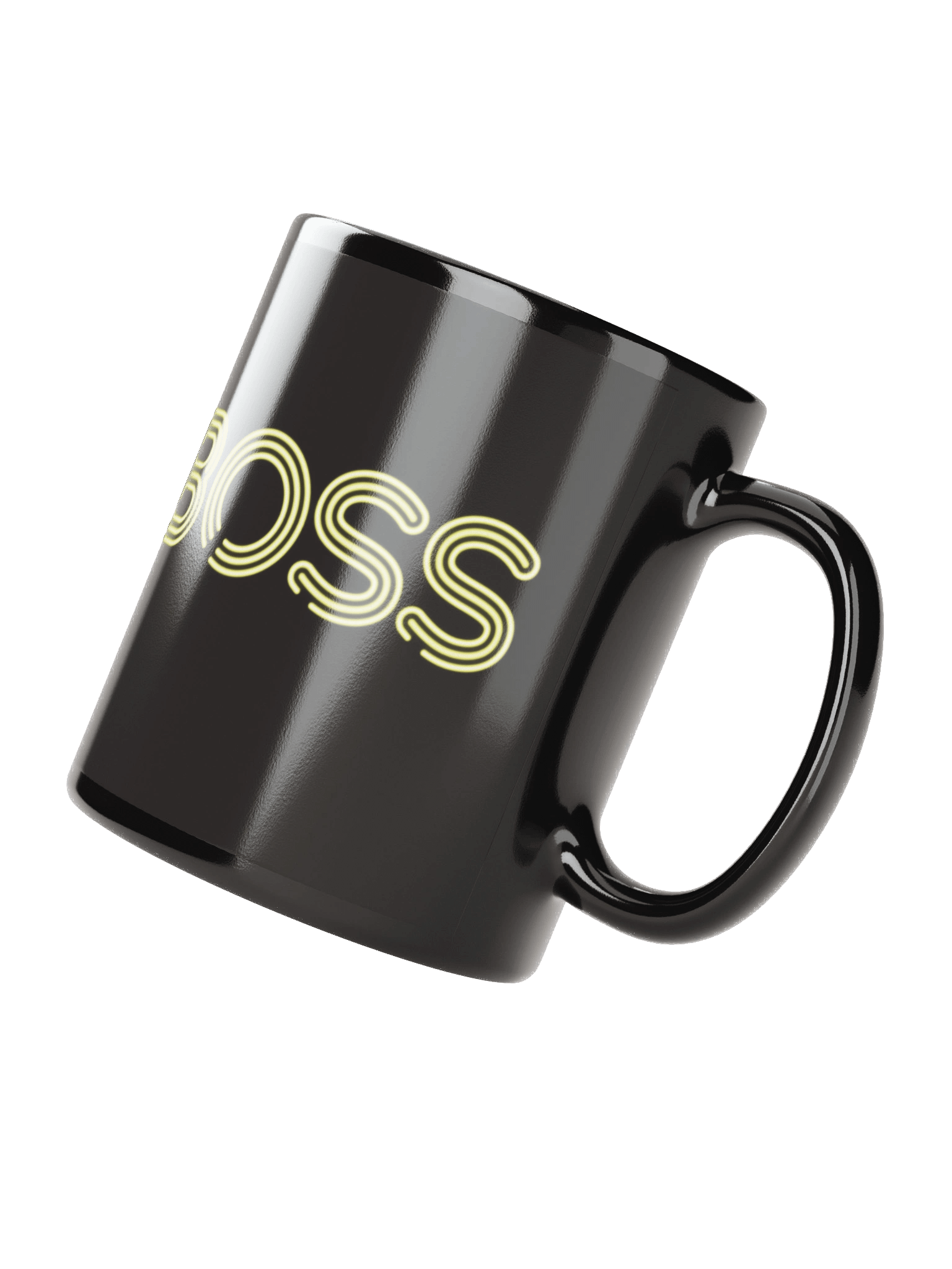 BOSS Neon Text Print Black Coffee Mug product image (3)