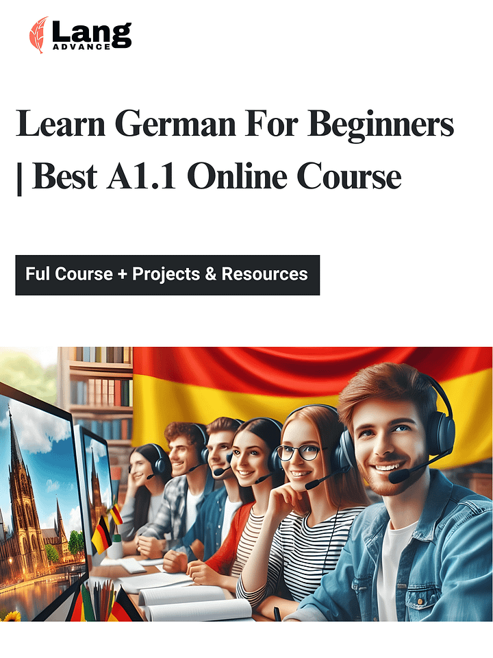 Learn German For Beginners Best A1.1 Online Course product image (1)