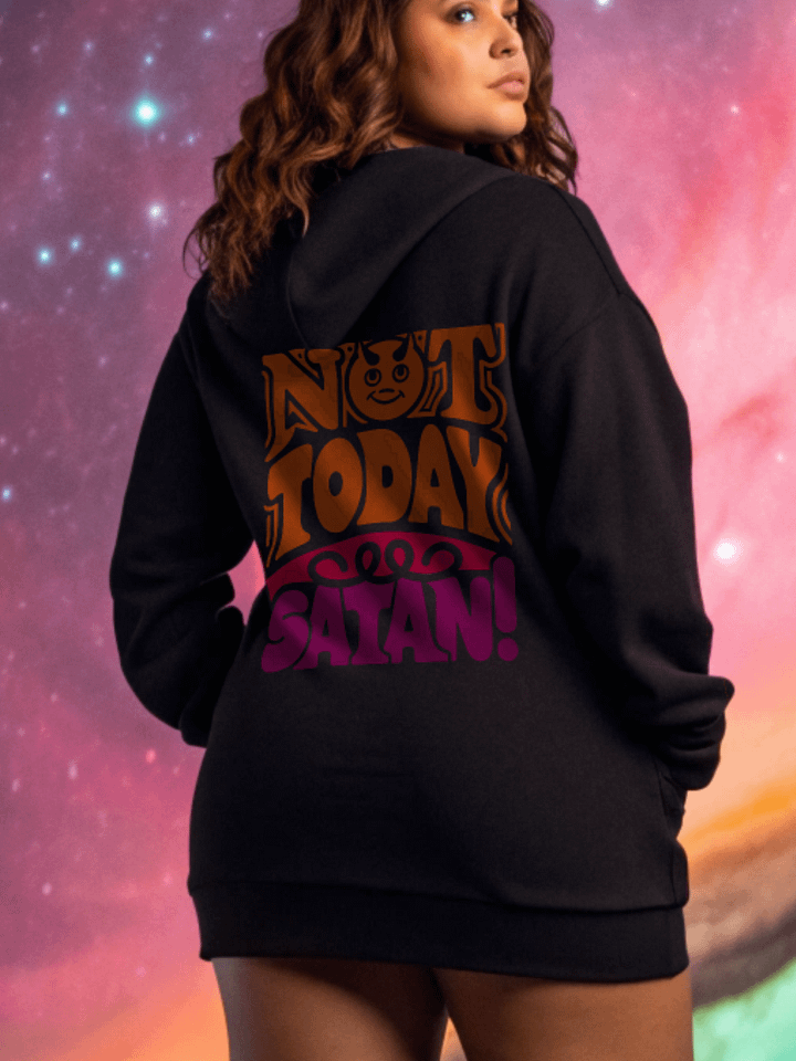 Not Today Satan! Bold Hoodie product image (1)