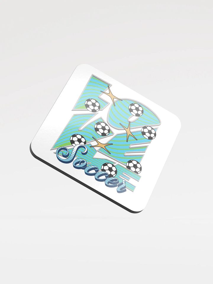 Love Me Soccer Striped Cork Coaster product image (2)