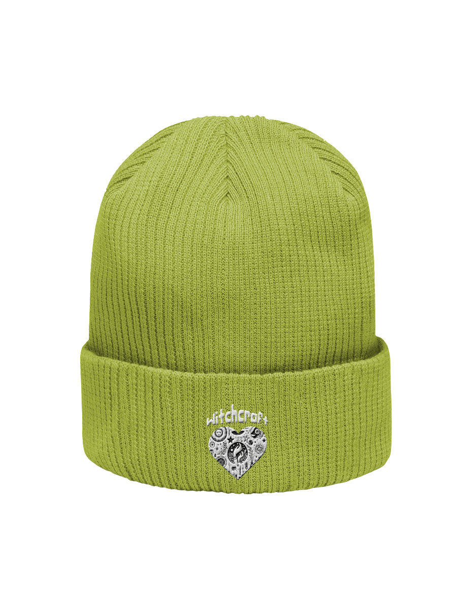 Witchcraft Heart Embroidered Ribbed Beanie product image (10)