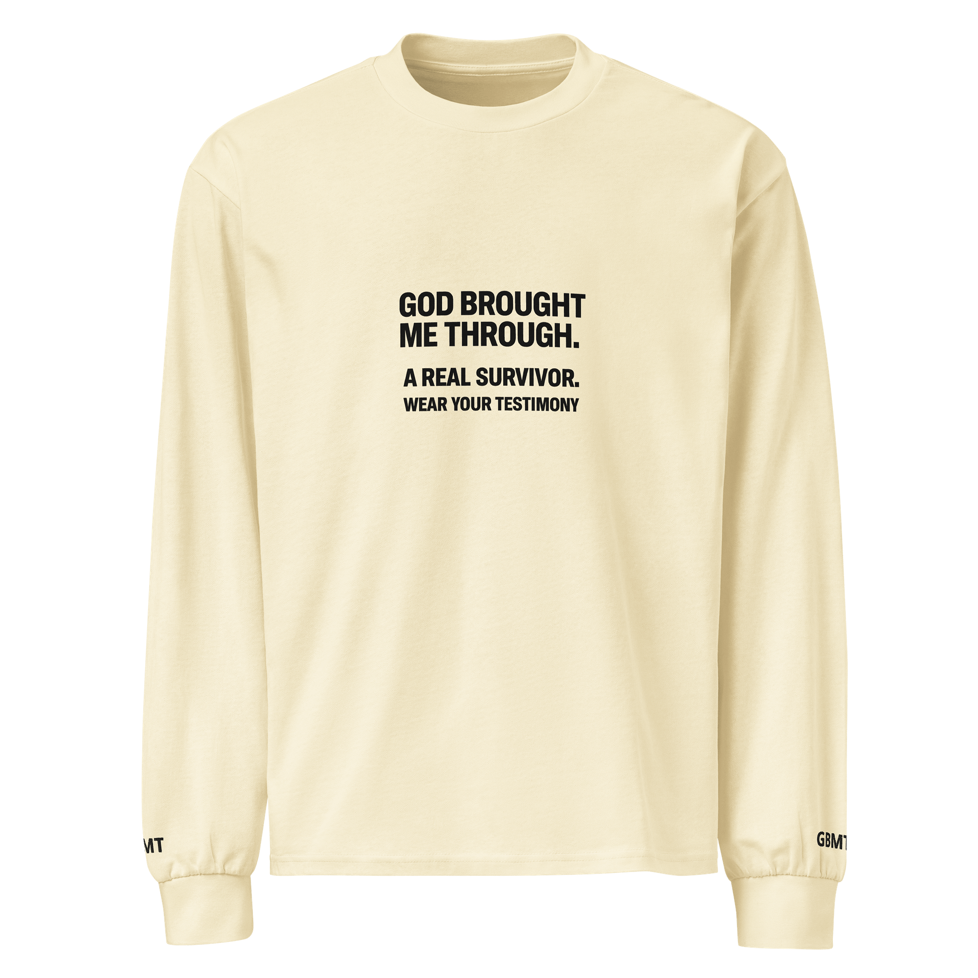 God Brought Me Through - A Real Survivor Long Sleeve I Wear Your Testimony Collection product image (3)