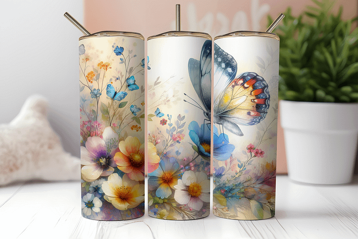Fluttering Beauty: Butterfly Tumbler product image (2)