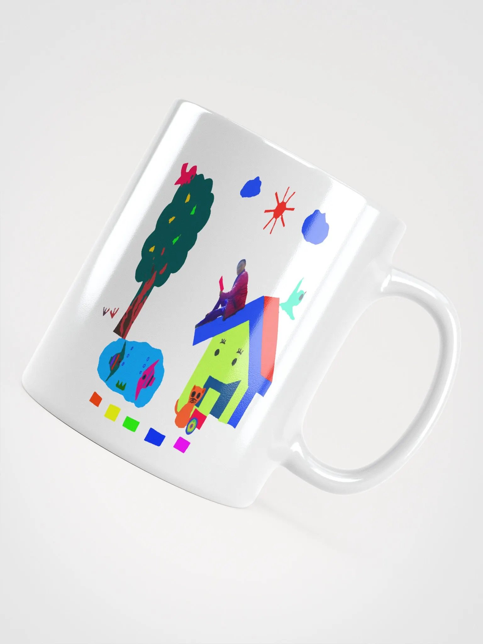 White Glossy Mug : childhood product image (16)