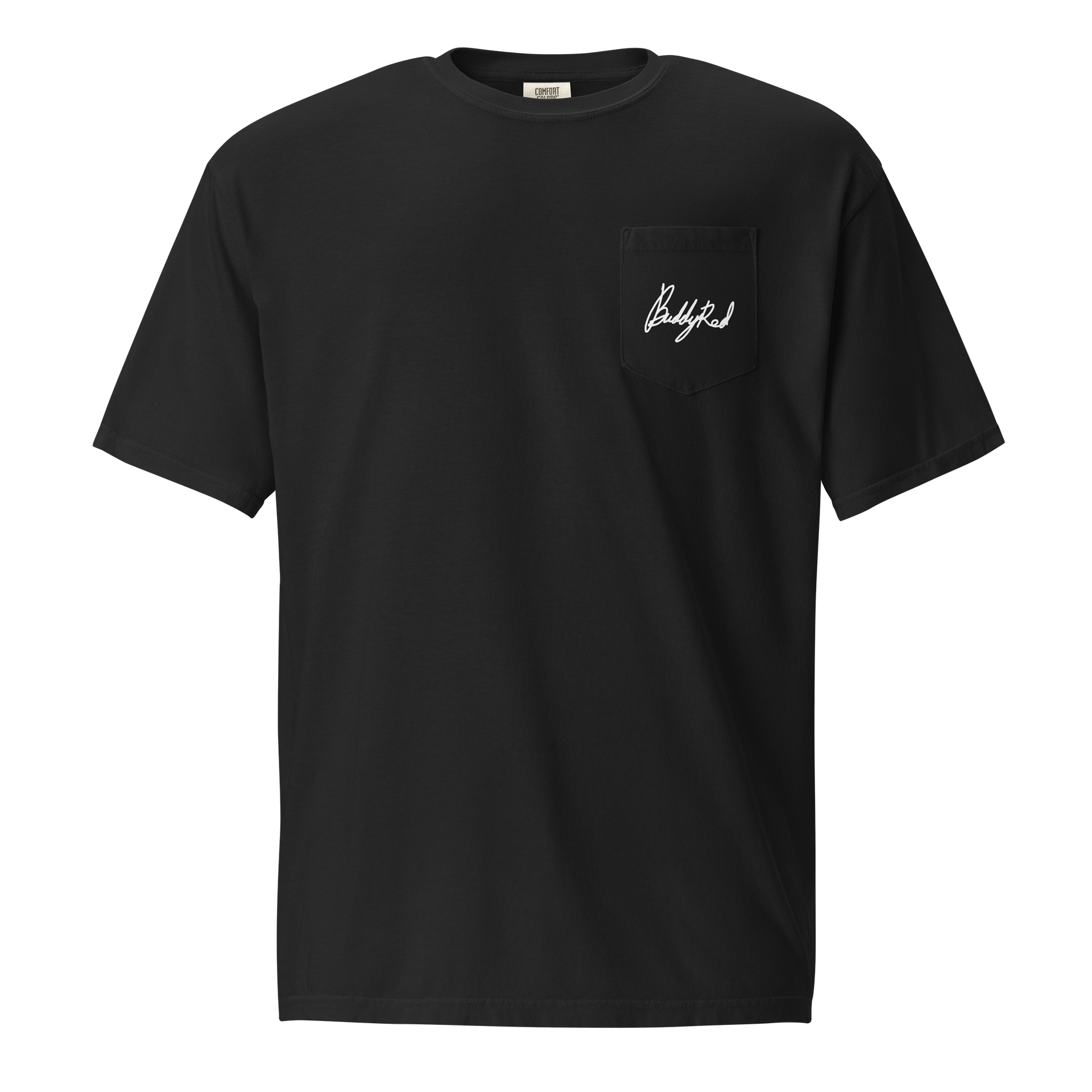 Buddyred Pocket T-shirt Signature White Text product image (1)