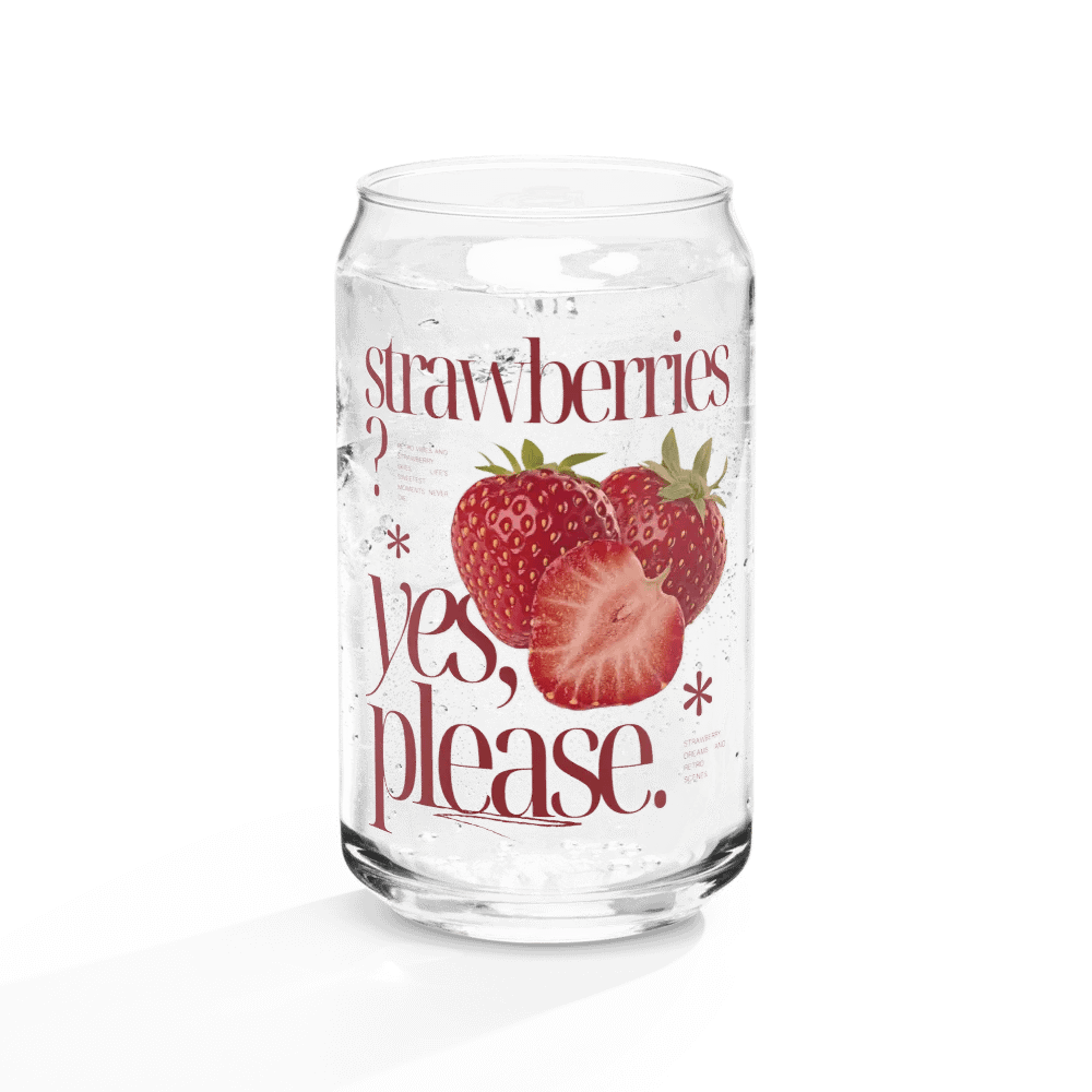 Retro 'Strawberries, Yes Please' Glassware Set product image (10)