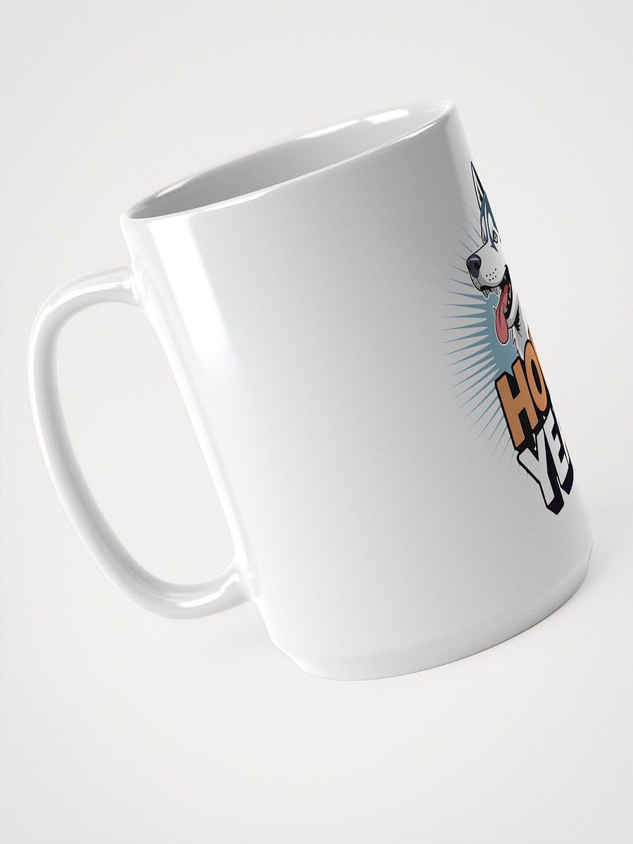 Howl Yeah! Playful Husky White Glossy Mug product image (2)