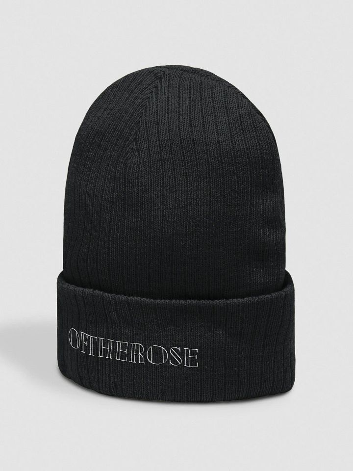 OFTHEROSE Embroidered Ribbed Knit Beanie product image (2)