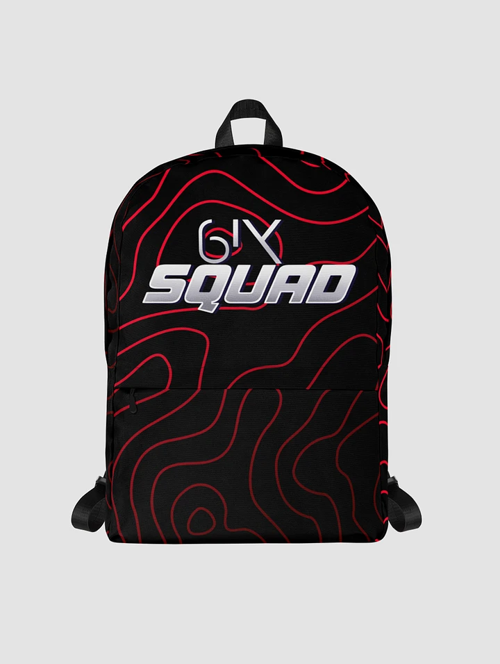 6ix Squad Backpack - Black & Red Topography product image (1)