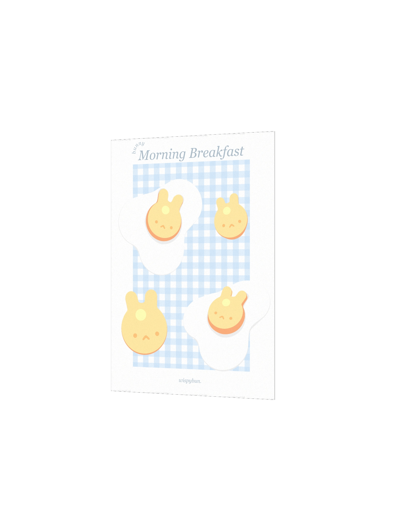 Bunny Morning Breakfast (Blue) Print product image (3)