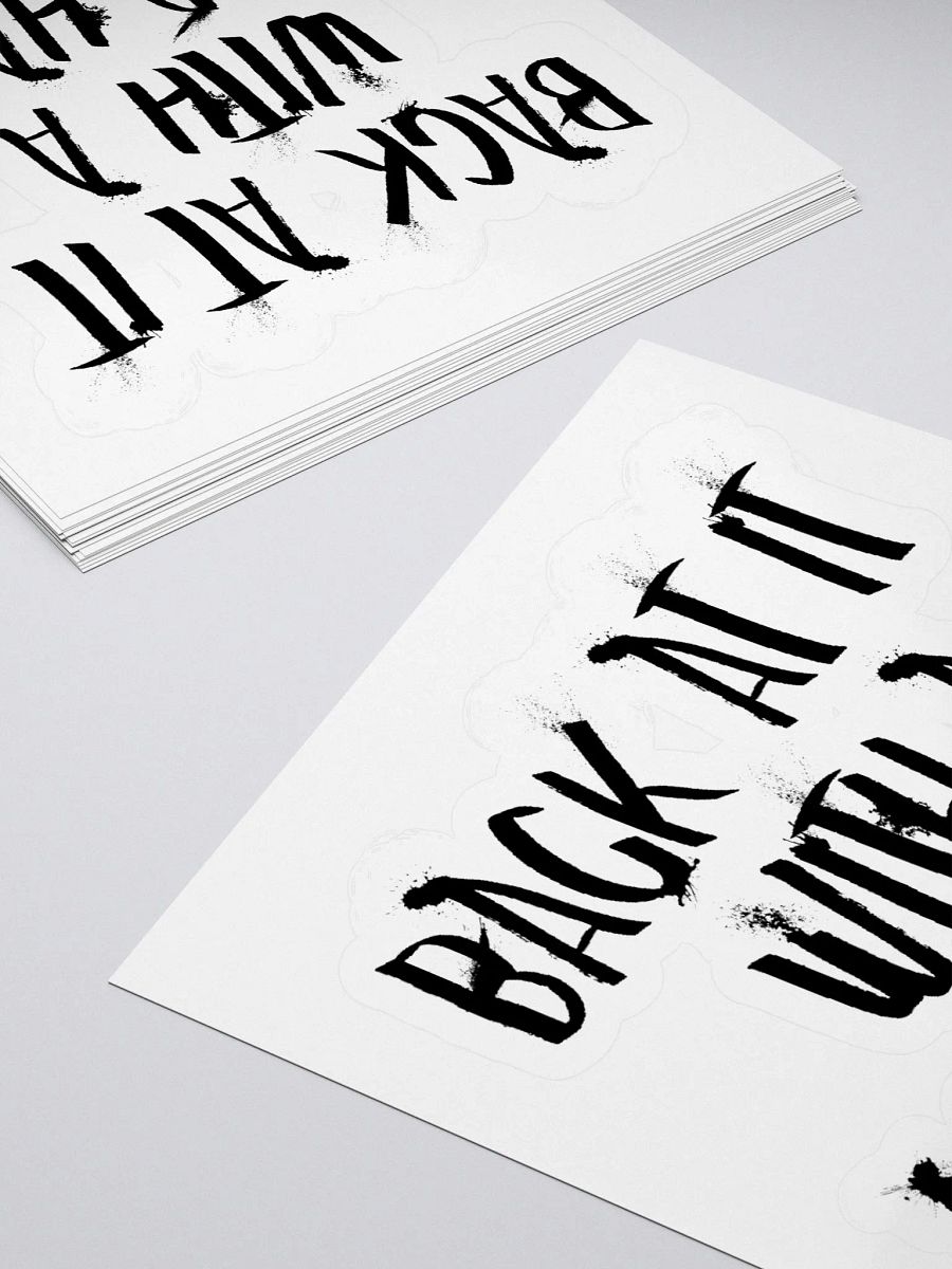 "Back At It With A Good Habit" Cut Stickers product image (4)