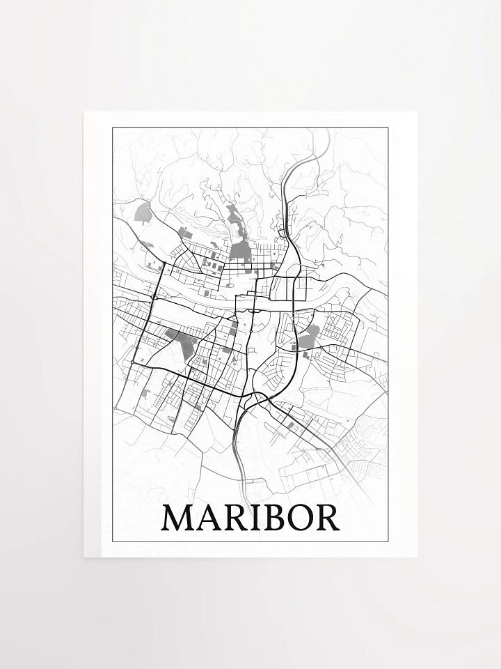 Maribor, Slovenia, city map print product image (3)