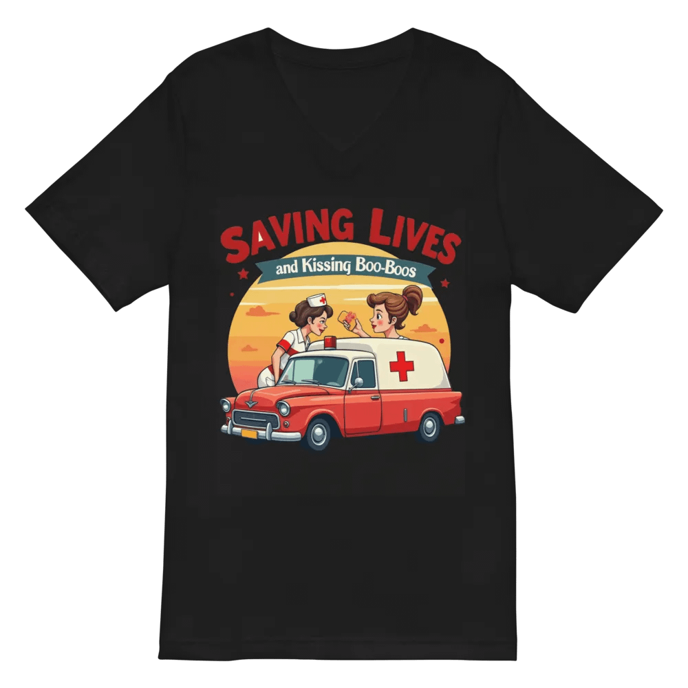 Saving Lives and Kissing Boo-Boos Nurse v-neck tee product image (2)