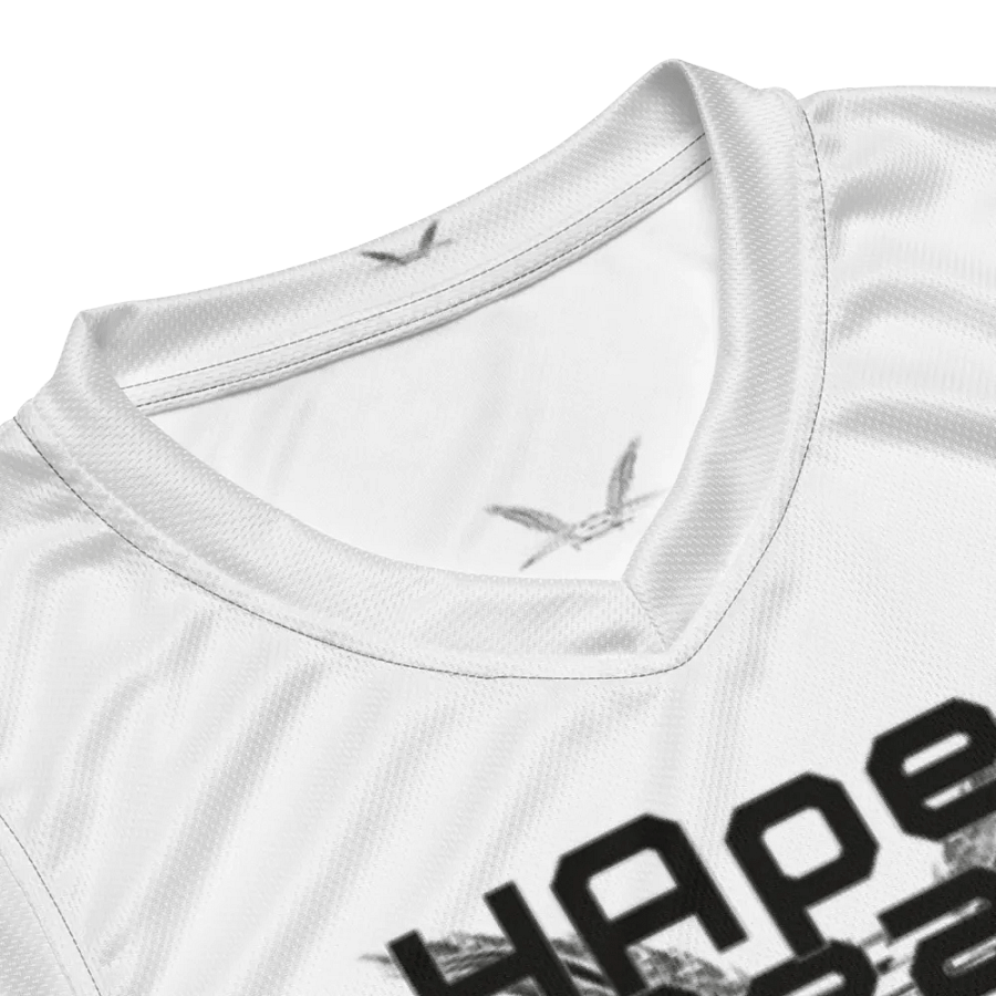 French - White - Recycled Unisex Basketball Jersey - Black HApex Gear Black Logo product image (8)