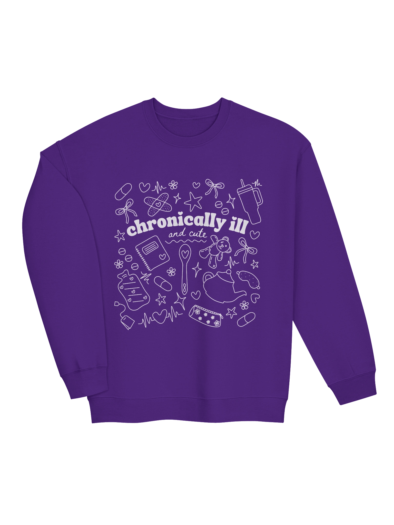 Chronically Ill and Cute Sweatshirt - White product image (8)