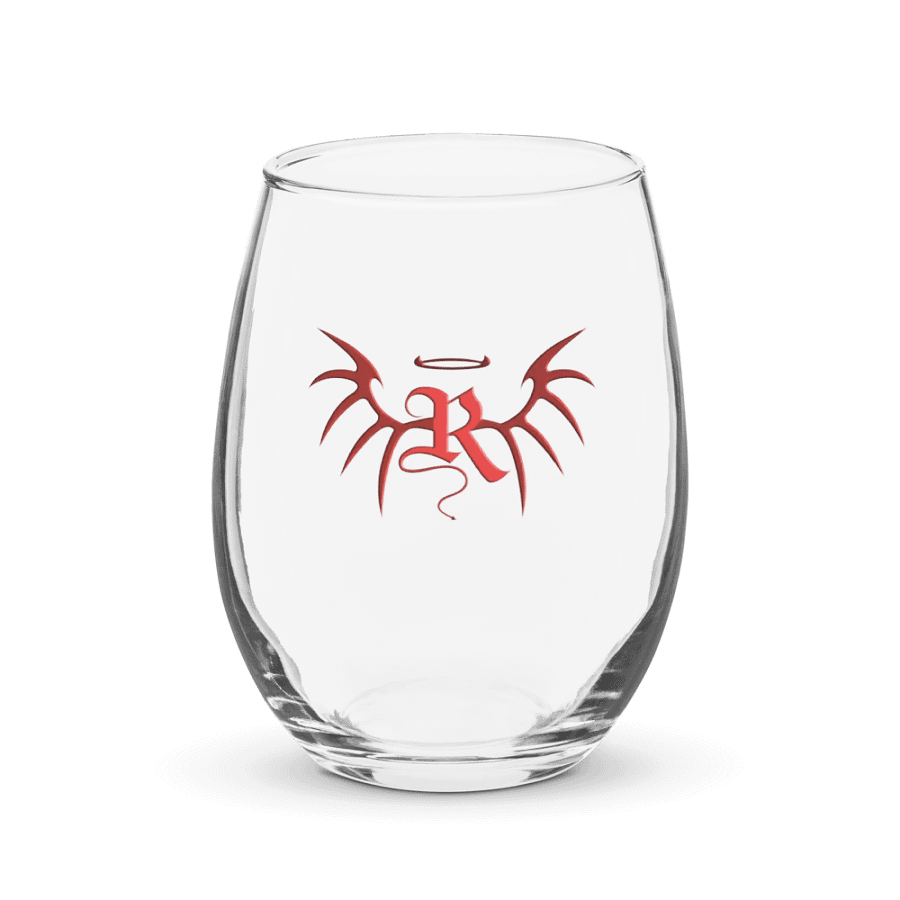 RafaZafar Logo Stemless Wineglass (red) product image (1)