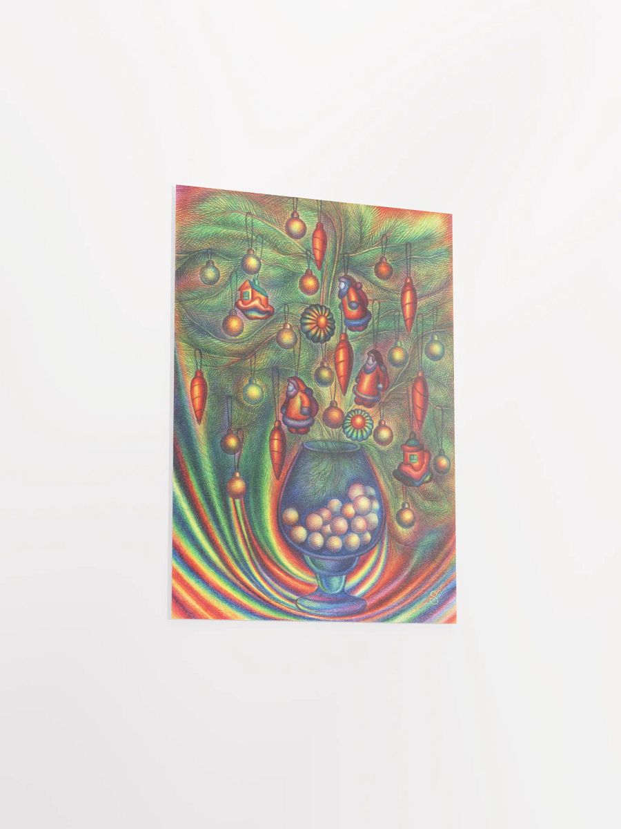 Whimsical Christmas Tree Poster - Christmas Still Life product image (3)