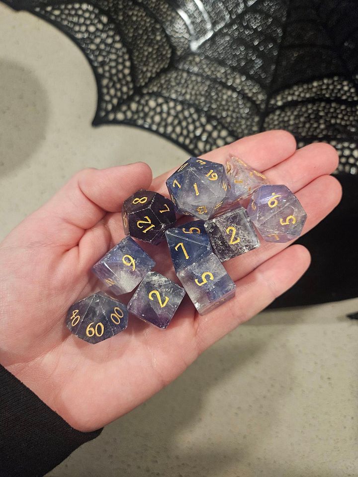 Rainbow Flourite Dice product image (1)