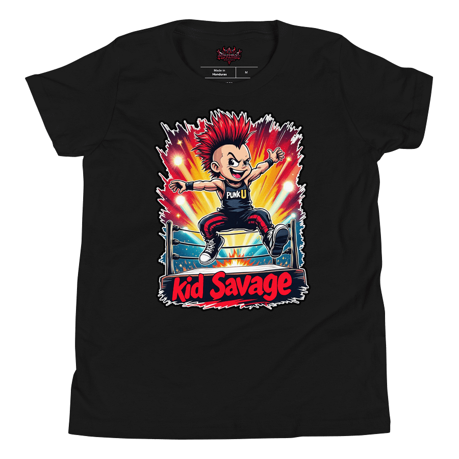 Kid Savage Punk U Wrestling T Shirt product image (2)