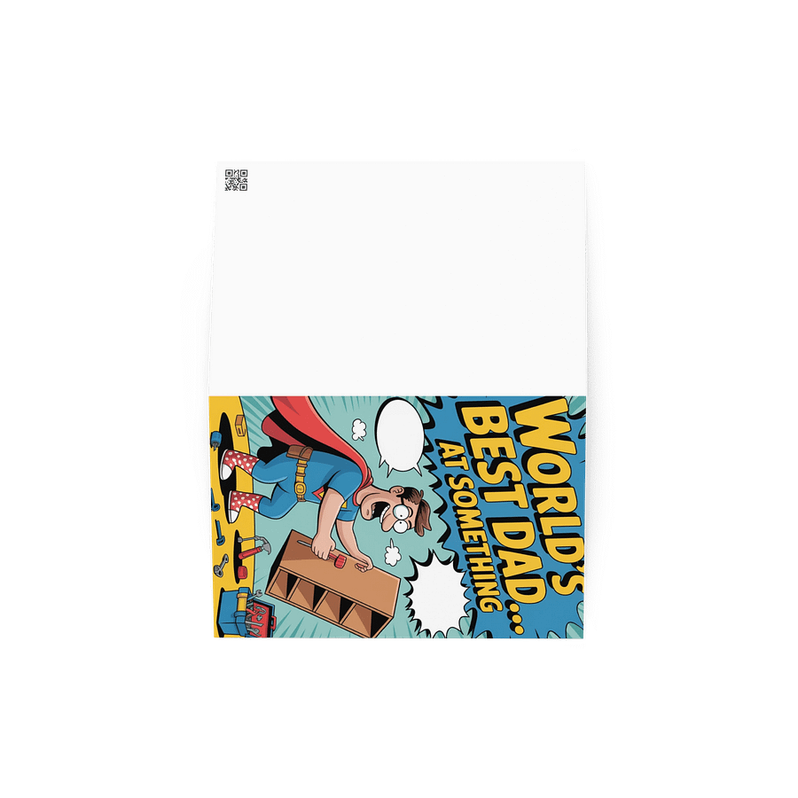 World's Best Dad Father's Day Greeting Card - Customizable Superhero Design - Exclusive at www.tdsmusic.com product image (3)
