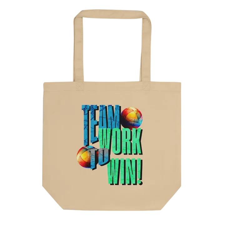 Team Work to Win Volleyball Eco-Friendly Tote Bag product image (1)