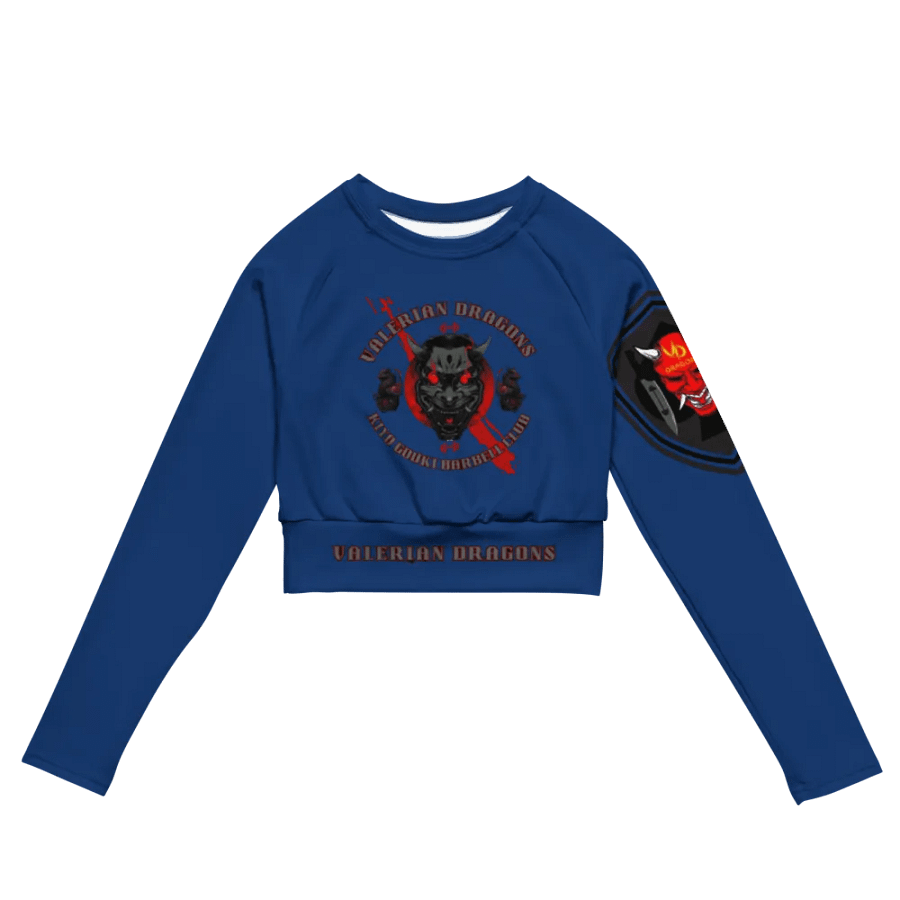 women oni crop top long sleeve (BLUE) product image (4)