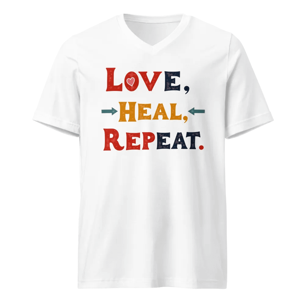 Rustic Love Heal Repeat V-Neck Tee product image (1)